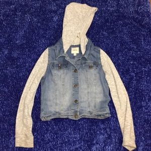 Jean sweatshirt jacket